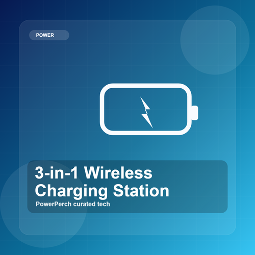 3-in-1 Wireless Charging Station by PowerPerch