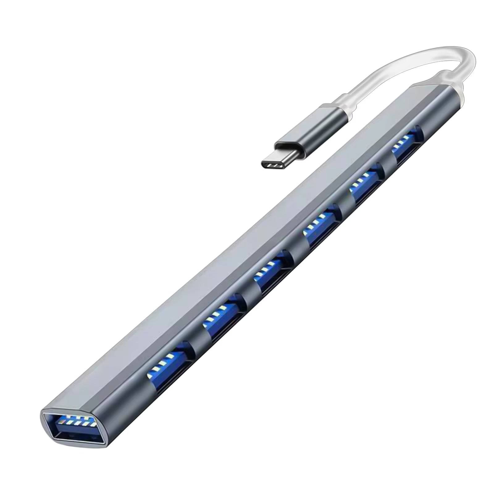 7 Ports USB HUB USB C USB 3.0 HUB 7-In-1 Type C Multi-Port USB Splitter OTG Adapter USB Adapter for Macbook Pro Air PC Laptop