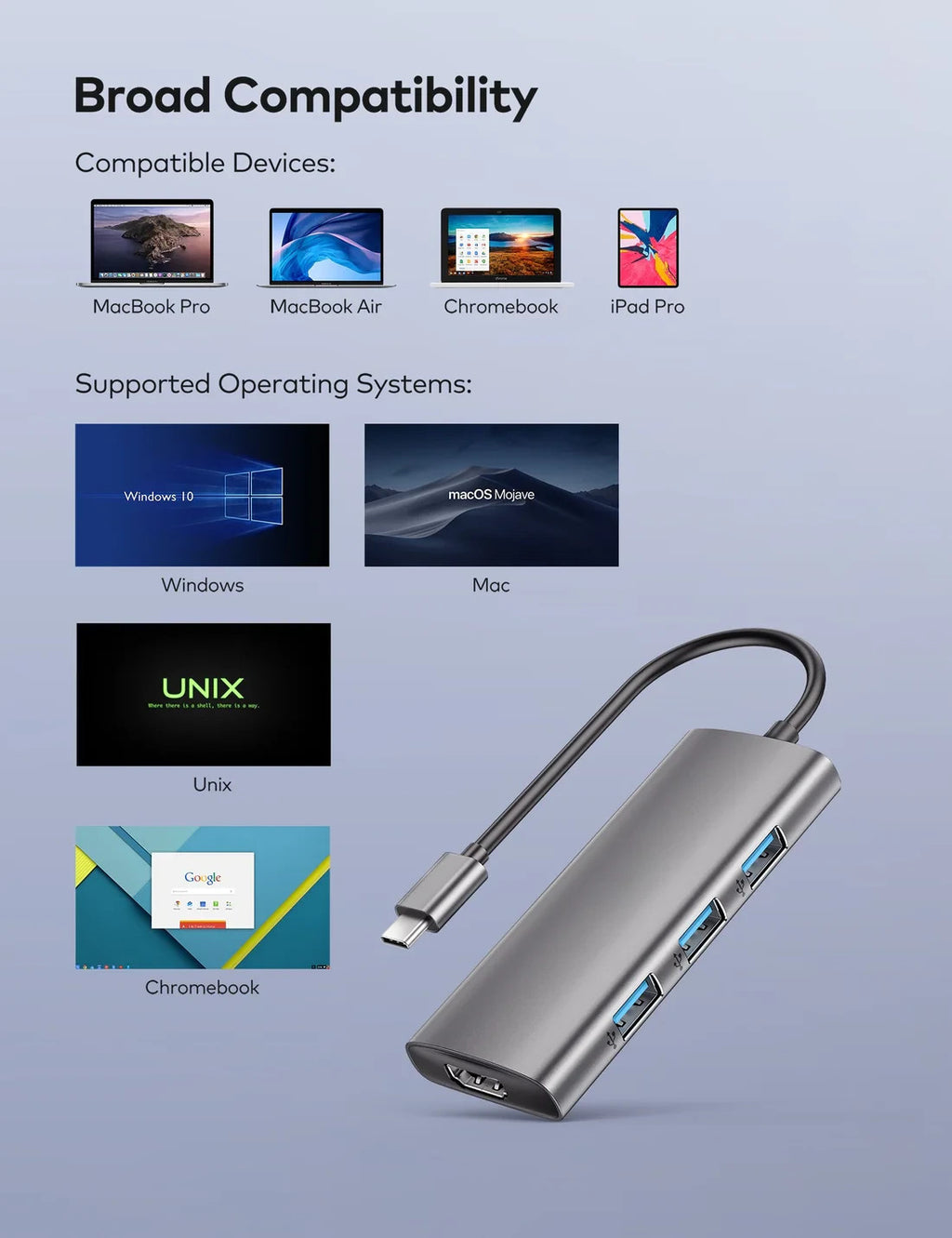 VAVA VA-UC017 (SA) USB C Hub 7-In-1 Adapter