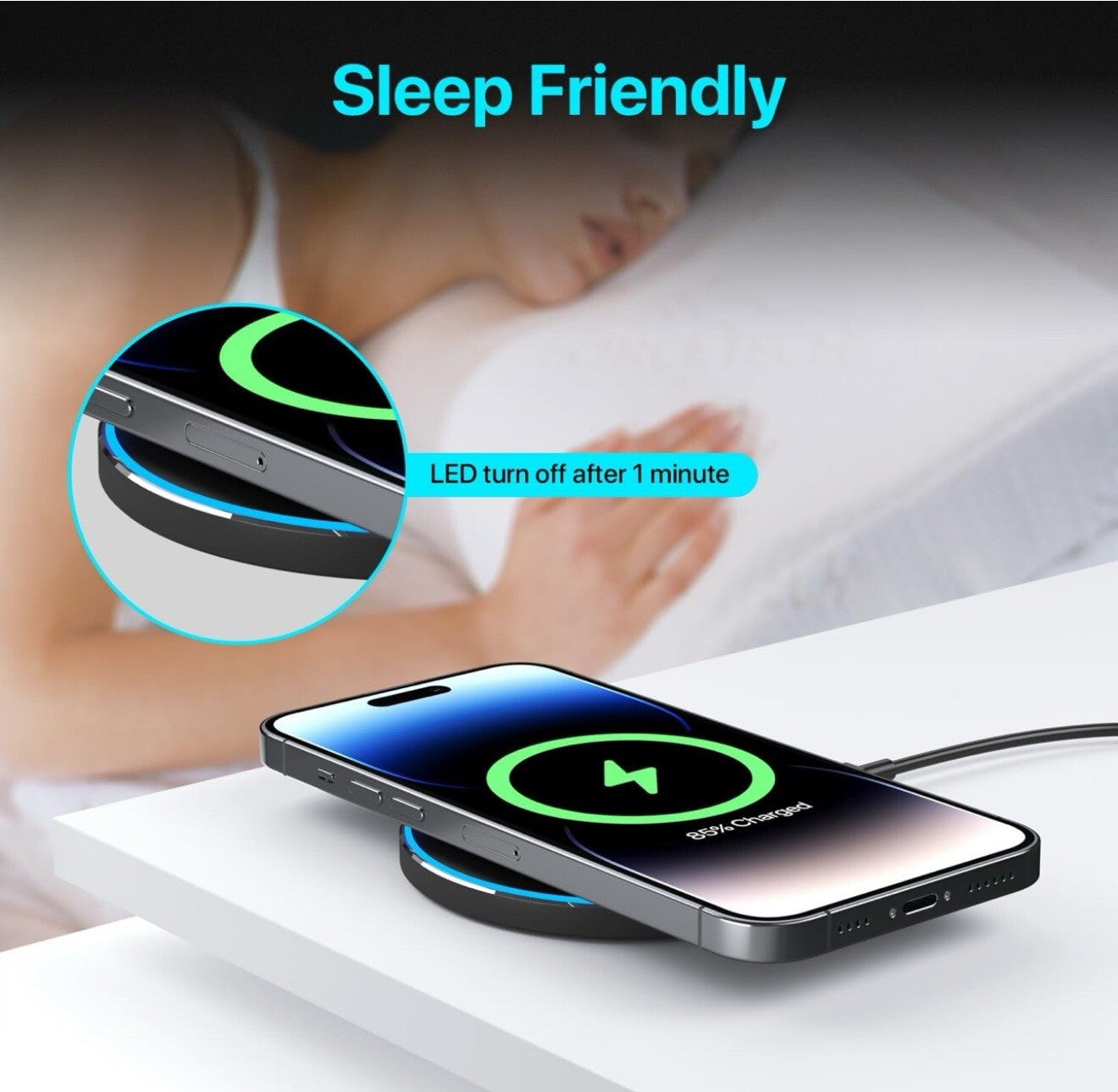 30W Wireless Charger Pad, Wireless Charger for Android/Ios