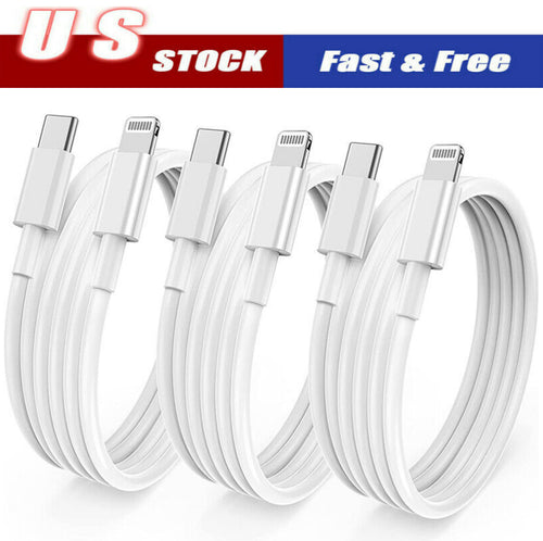 3 PACK Fast Charger Cable Type USB C PD Cord to for Iphone 14 13 12 11 Pro Max