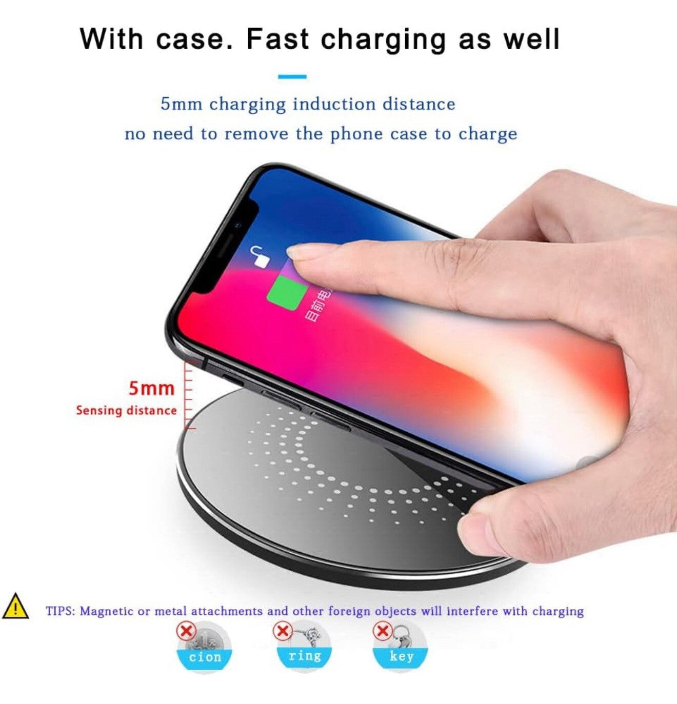 30W Wireless Charger Pad, Wireless Charger for Android/Ios