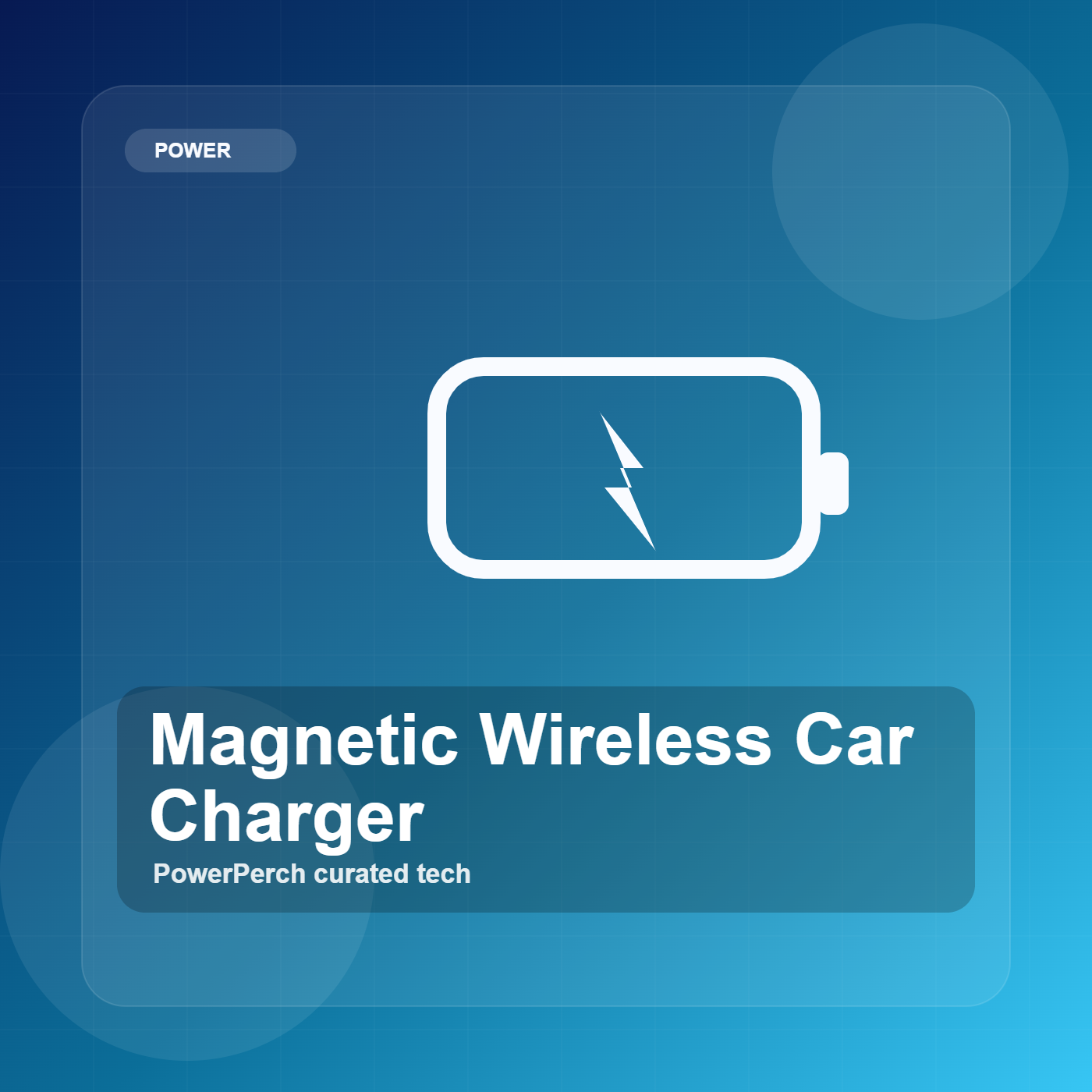 Magnetic Wireless Car Charger by PowerPerch