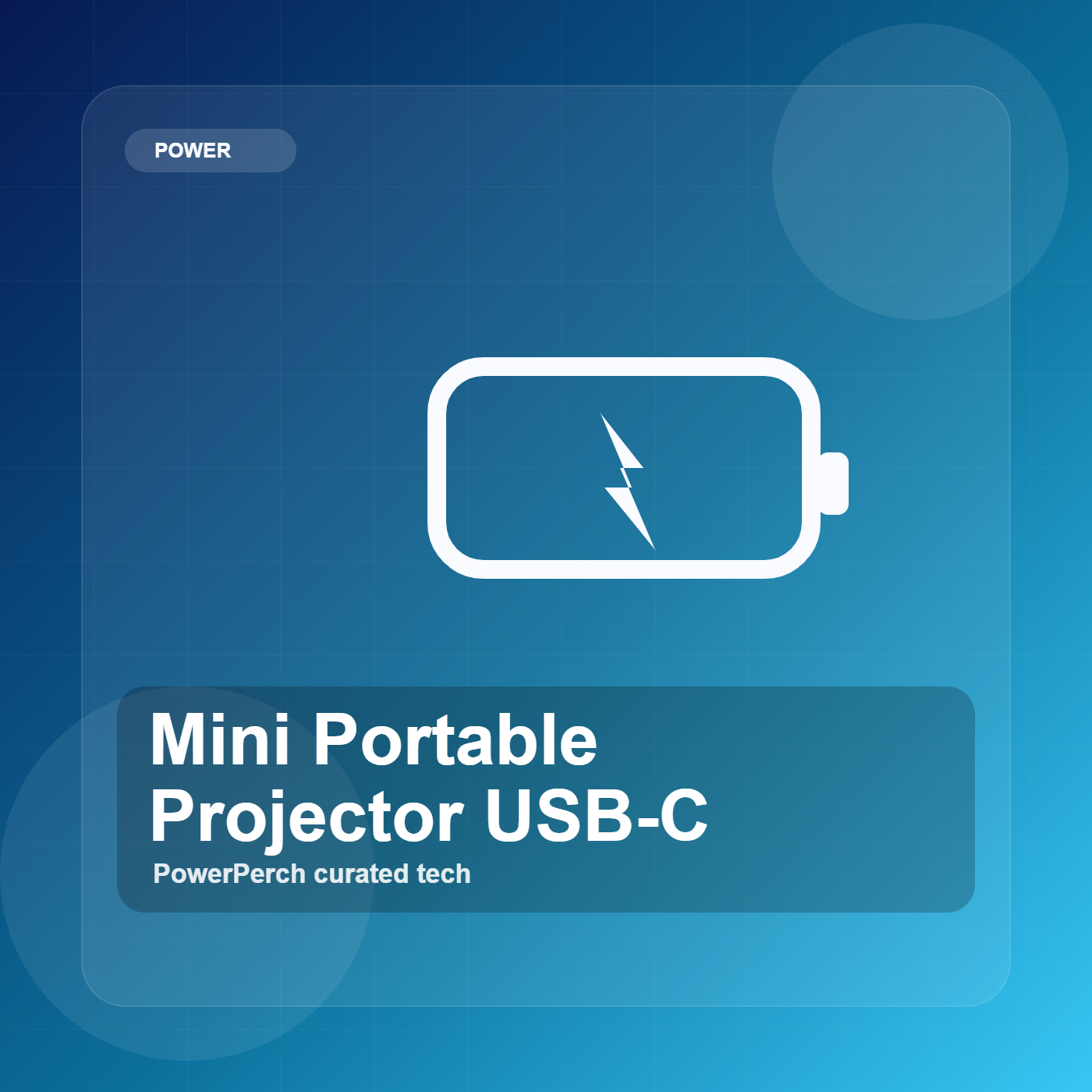 Mini Portable Projector USB-C by PowerPerch