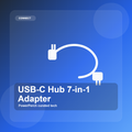 USB-C Hub 7-in-1 Adapter by PowerPerch